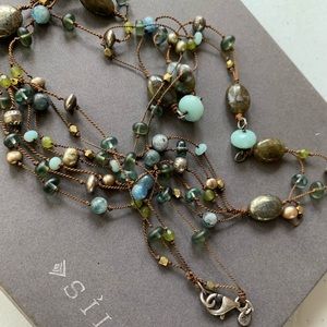 SILPADA Effervescent multi stone long necklace
